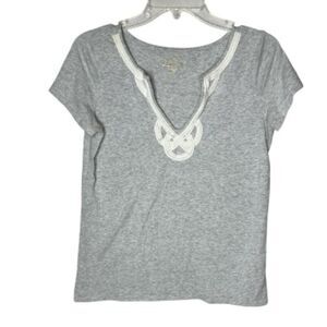 Lilly Pulitzer Seaside Gray Brewster Short Sleeve Top. Size Small.